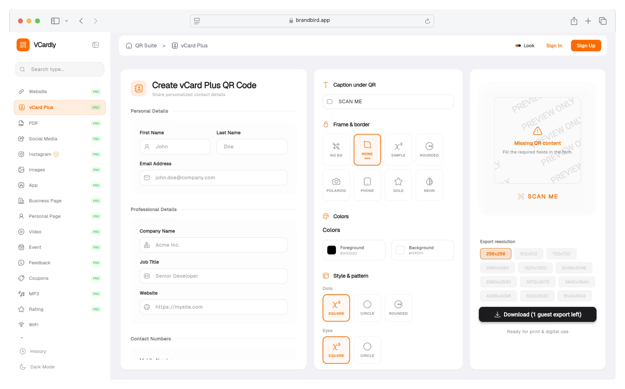 Digital Business Card